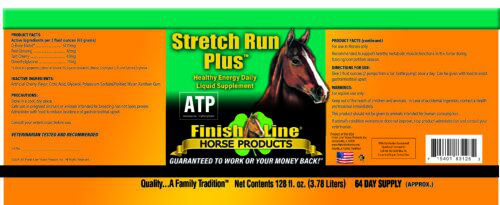 Stretch Run Plus 128oz label