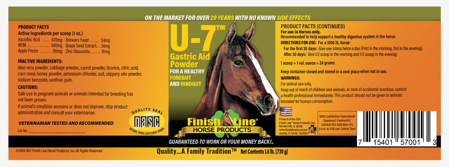U7™ Gastric Aid Finish Line® Horse Products, Inc