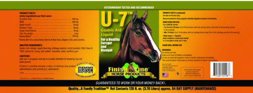 U-7 Gastric Aid Liquid 128oz Label