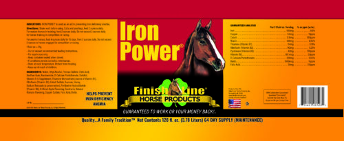 Iron Power 128 oz Label