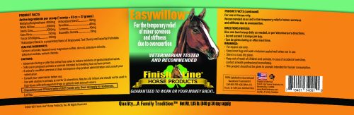 Easy Willow Supplement Label