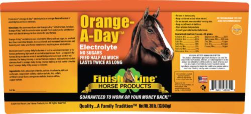 Orange-A-Day 30lb Label