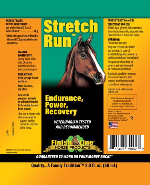 stretch run 2 oz label