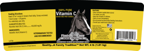 Vitamin C Pure 4lb Label