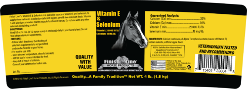 Vitamin E & Selenium 4lb Label