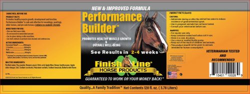 Performance Builder muscle supplement label