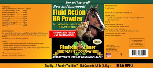 Fluid Action HA Powder label