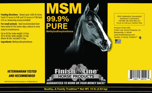 MSM horse label
